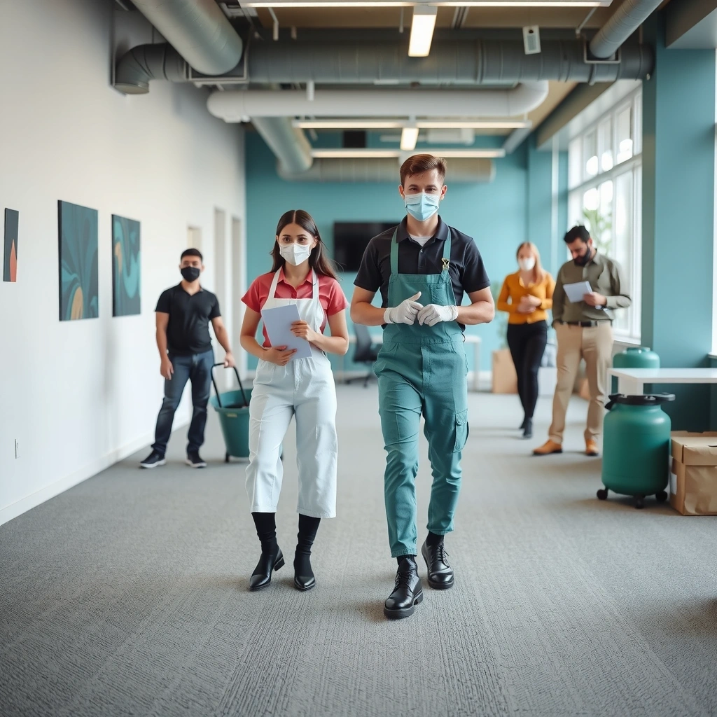 Systematic cleaning process in action