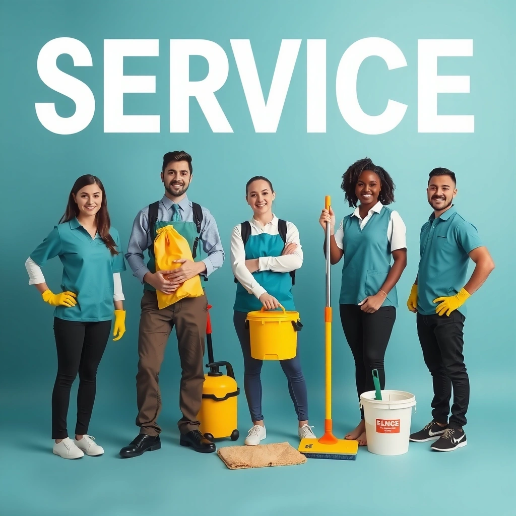 Professional cleaning team ready to serve